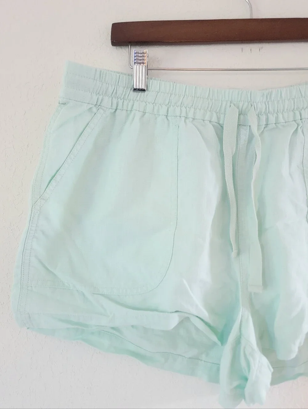 J. CREW Seaside Short In Linen Blend Aqua L.
